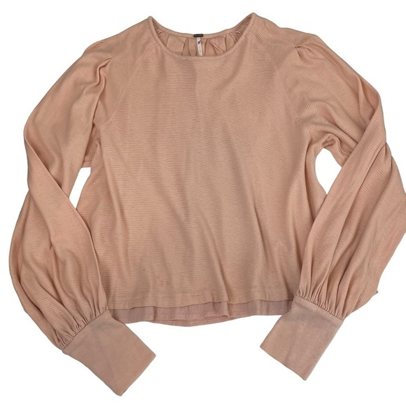 Free People Billie Lawy Pink Balloon Dolmam Sleeve Top - Picture 7 of 15